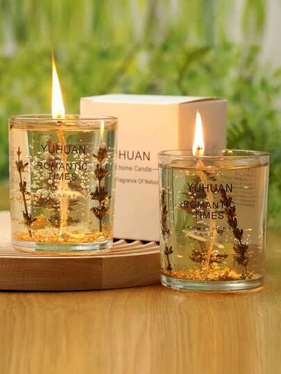شمعتان شفافتان معطرتان بأزهار حقيقية داخلها، يمكن استخدامها كديكور على الطاولة، كأدوات تصوير لعشاء شموع، هدايا أعياد ميلاد وزفاف، ديكور ليلة المواعدة، هدايا ديكور المنزل لغرفة المعيشة وطاولة الطعام، هدايا تخرج، إلخ.