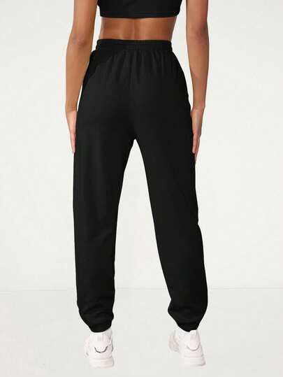 SHEIN BASICS بنطلون رياضي نسائي بجيب وسحاب
