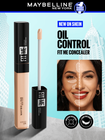 مخفي بدون زيت Fit Me ، 25 متوسط ، تغطية طبيعية خالية من العيوب ، خفيف الوزن ، مكياج طويل الأمد ، مخفي ، مخفي طويل الأمد ، مخفي بدون زيت ، 0.23 أونصة / 6.8 مل - مخفي ، طويل الأمد ، بدون زيت ، قاعدة مكياج ، مصحح ، مكياج الصيف