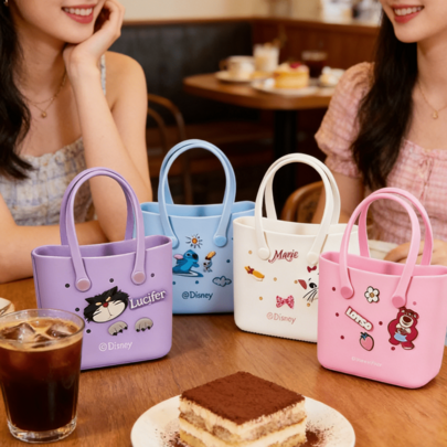 Miniso حقيبة غداء كرتونية على شكل كهف، صندوق غداء محمول على شكل ماري القطة، حقيبة غداء كبيرة السعة، حقيبة يد مقاومة للماء، هدية زخرفية جميلة
