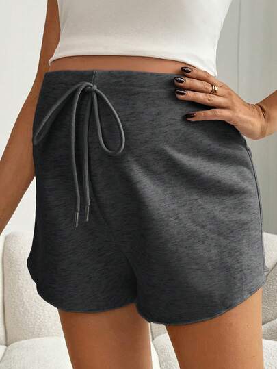 SHEIN شورت أمومة مريح بخصر قابل للتعديل بسحاب