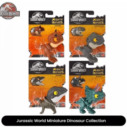 Mattel لعبة إصبع ديناصور تي-ريكس صغير قابل للجمع من ماتيل، نموذج واقعي للأطفال