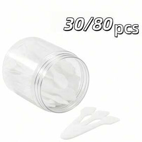 80/30 ملعقة مستحضرات تجميل - للمستحضرات الكوزمتيكية والكريمات، ملاعق صغيرة - كاشطات مستحضرات التجميل - أداة تطبيق متعددة الأغراض لخلط الكريمات ومستحضرات العناية بالبشرة أو أدوات جوا شا