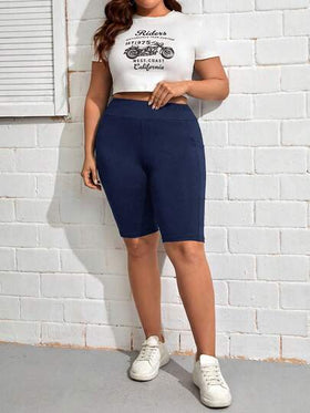 SHEIN Essnce سراويل ضيقة مريحة متعددة الجيوب