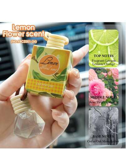 1 قطعة * 8 مل موزع عطر معلق للسيارة، موزع عطر طبيعي جذاب طويل الأمد متعدد الروائح الزهرية والفاكهية والمائية والخشبية لتعطير السيارة والمنزل والمكتب وحفلات العطور