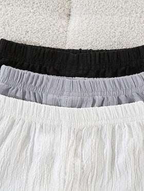 SHEIN Vintaside Kids 6 قطع طقم ملابس صيفي بسيط للأولاد الرضع، يشمل سترات علوية بدون أكمام ذات لون واحد مع شورتات مطابقة في ألوان البني، المشمش، الأزرق، قياس فضفاض مناسب للمناسبات اليومية والخارجية والحفلات
