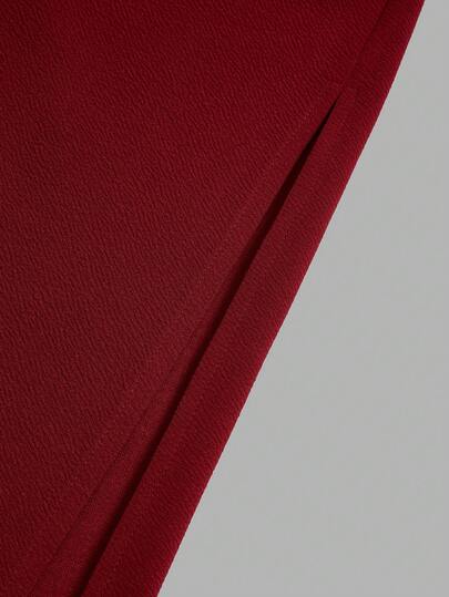 GlowEve فستان أنيق وأنيق بحمالات رفيعة مزين بالخرز، أحمر ، مناسب للارتداء اليومي والمناسبات الرسمية