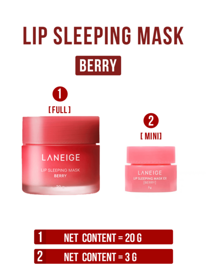 Laneige قناع نوم الشفاه من لانيج، 20 جرام/0.7 أونصة - الأكثر مبيعًا، اختبره الأطباء الجلديون، مستخلص التوت + 3% زبدة الشيا، يحسن خطوط الشفاه والبريق في 4 أسابيع، يغذي الشفاه الجافة/المتشققة، إصلاح ليلي، أساس مكياج، مناسب للبشرة الحساسة/التالفة