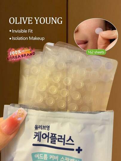 Olive Young 162 قطعة من بقع علاج الحب الشباب من Care Plus، للوجه والجسم - سريعة المفعول، نباتية وخالية من التجارب على الحيوانات، منتجات العناية بالبشرة الكورية، هدية التجميل الكورية، مستحضرات التجميل الكورية
