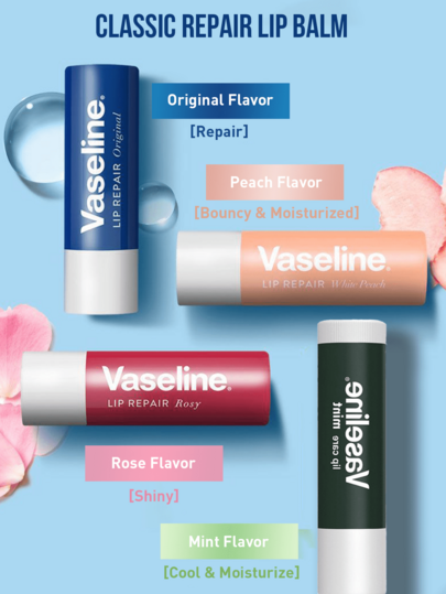 Vaseline 3.5 جرام بلسم شفاه مغذي ولامع (برائحة وردة) - مرطب ومنير للشفاه باللون الوردي، مع زيت وردة دمشقية وزيت بذور اللوتس الأبيض، يترك الشفاه ناعمة ولامعة، مثالي للشفاه الجافة