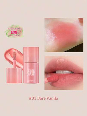 Rom&nd رومند BARE MOOL TINT 01 BARE VANILLA، أحمر شفاه لامع، لون حيوي، طويل الأمد، MLBB (شفتي ولكن أفضل) | نسيج خفيف | ملمع وأحمر شفاه طويل الأمد | أداء لوني عالي، لامع، نباتي، مكياج كوري، 4.5 جرام (0.16 أونصة)، هدية