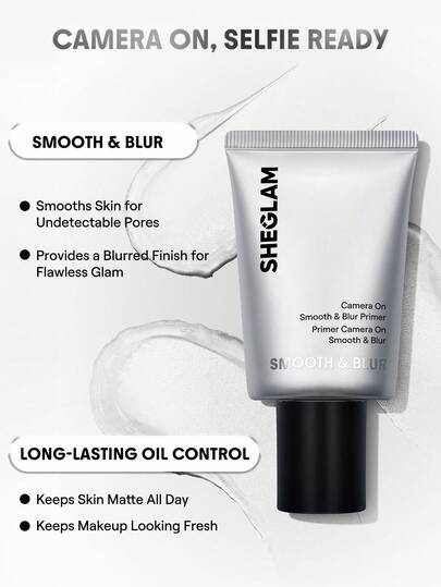 SHEGLAM Camera On ناعم و ضبابي برايمر علامة تجارية جمال مكياج ميكب مستحضرات تجميل للنساء الفتيات مثالي لفصل الشتاء الربيع مثالي ل- Y2K أزياء أنيقة رمضان هدية حفلة جاهز أفضل لون