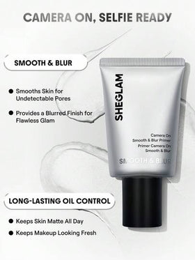 SHEGLAM Camera On ناعم و ضبابي برايمر علامة تجارية جمال مكياج ميكب مستحضرات تجميل للنساء الفتيات مثالي لفصل الشتاء الربيع مثالي ل- Y2K أزياء أنيقة رمضان هدية حفلة جاهز أفضل لون