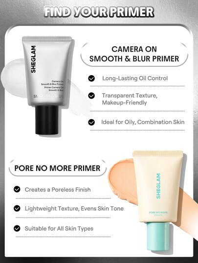 SHEGLAM Camera On ناعم و ضبابي برايمر علامة تجارية جمال مكياج ميكب مستحضرات تجميل للنساء الفتيات مثالي لفصل الشتاء الربيع مثالي ل- Y2K أزياء أنيقة رمضان هدية حفلة جاهز أفضل لون