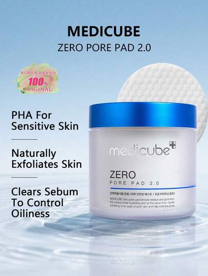 وسادات تنظيف الجوانب Medicube ZERO PORE PAD 2.0، مسام غير مرئية، تجديد سريع للبشرة في 60 ثانية، مناسبة للبشرة الحساسة، حجم السفر، منقع مسبق التشريب، تنعيم نسيج البشرة، تنظيف بعد التمرين، إصلاح ليلي | مستحضرات تجميل كورية | 155 جرام/5.46 أونصة