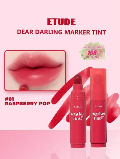 ETUDE غلوس الشفاه العزيز #01 توت عليق، غلوس شفاه مرطب طويل الأمد، قلم مكياج شفاه عالي الأداء، سهل الاستخدام بطرف دقيق، نهاية مطفأة كريمية، لا تنتقل، تأثير بقع الساتان، صيغة نباتية، مستحضرات تجميل كورية، 3.5 جرام/0.12 أونصة.