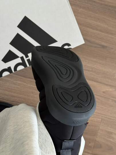 Adidas أديداس أديبوف دافئة، متينة، مانعة للانزلاق، بوت ثلج قصيرة مريحة، يناسب الجنسين، أسود