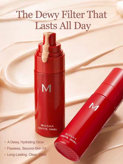 مؤسسة MISSHA M Radiant Long-Lasting 35مل - بشرة خالية من العيوب، طبيعية | خفيفة الوزن، طويلة الأمد، متعددة الاستخدامات، إشراقة مشرقة | تغطية كاملة، راحة طوال اليوم | تنعيم وترطيب البشرة فوراً. هدية عيد الميلاد، هدية للنساء، ضروري يومي، ألوان ساحرة، ضروري