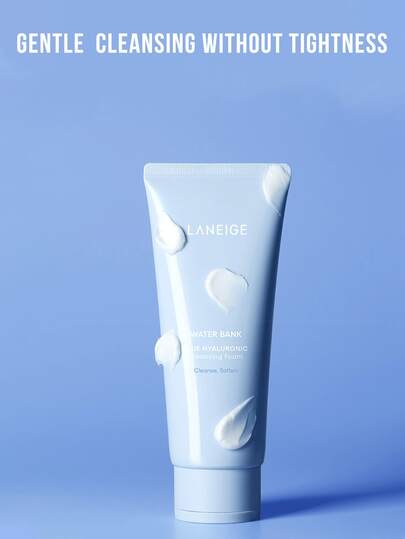 Laneige 30 جرام/150 جرام رغوة تنظيف حمض الهيالورونيك، صيغة 2 في 1، تنظف وتزيل المكياج، تغذي وترطب، لطيفة وغير مجففة، رغوة كريمية كالسحاب، مُنكّهة بحمض الهيالورونيك الدقيق الجزيئي 1/2000 وبانثينول، ترطيب عميق، تزيل بسهولة الواقي الشمسي والمكياج وشوائب المس