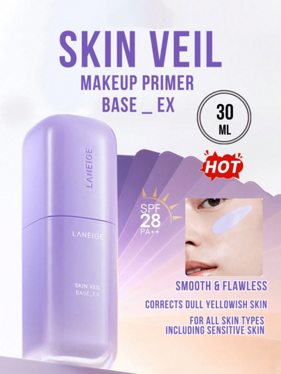 Laneige قاعدة أساس مرطبة للبشرة 40 - 70 مل/2.36 أونصة - لهجة دافئة، تقلل من 50٪ من اللون الأصفر الأساسي، SPF28 PA++، متعددة الاستخدامات، تقاوم تهيج البشرة بفعالية، مرطبة ومسيطرة على الزيوت، تحتوي على 5 مكونات رئيسية، تخلق مكياج طبيعي خالي من العيوب، مناسب