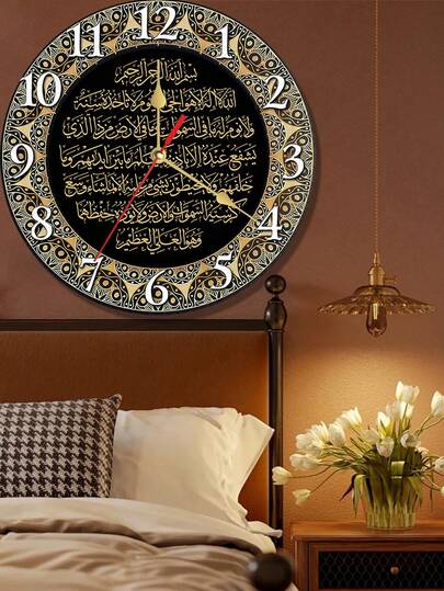 ساعة حائط صامتة قطر 10"/12" مناسبة لديكور المنزل في غرفة النوم والمطبخ وغرفة المعيشة، سهلة التركيب، هدية رائعة للأعياد مثل عيد الفصح والكريسماس وعيد الشكر والعودة إلى المدرسة