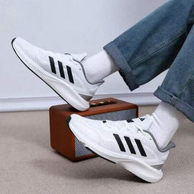 Adidas أحذية أديداس رجالية، مناسبة لجميع الفصول، أحذية رياضية، أحذية جري رجالية، تصميم جديد، شبكة سميكة، خفيفة الوزن، أحذية كاجوال ماصة للصدمات.