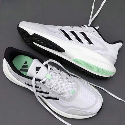 Adidas أحذية أديداس رجالية، مناسبة لجميع الفصول، أحذية رياضية، أحذية جري رجالية، تصميم جديد، شبكة سميكة، خفيفة الوزن، أحذية كاجوال ماصة للصدمات.