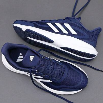 Adidas أحذية أديداس رجالية، مناسبة لجميع الفصول، أحذية رياضية، أحذية جري رجالية، تصميم جديد، شبكة سميكة، خفيفة الوزن، أحذية كاجوال ماصة للصدمات.