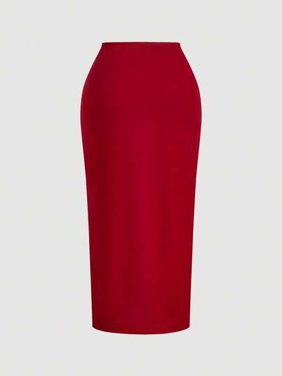 SHEIN MOD طقم ملابس علوية وتنورة عصري بتصميم أنيق من لون واحد ومزخرف بالزهور، مناسب للصيف وعيد الحب والمواعيد