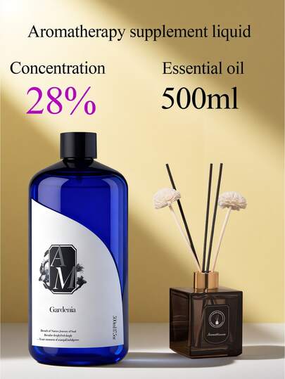 زيت عطري أساسي سعة 500 مل، سائل تعبئة موزع الروائح بدون لهب، مناسب لموزع الروائح الفوق صوتي، موزع الروائح بالقصب، روائح بدون لهب، زيت عطري بدون لهب درجة فندقية مع عيدان قصب، رائحة طويلة الأمد