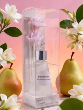 1 قطعة من زجاجة عطر منزلي بدون لهب، زيت أساسي/عطور/رائحة طويلة الأمد، مناسبة لغرفة النوم والحمام وغرفة المعيشة وما إلى ذلك. هدية عيد الميلاد/عيد الحب (عدد عشوائي من عيدان العطر) (زجاجة ضبابية/شفافة)
