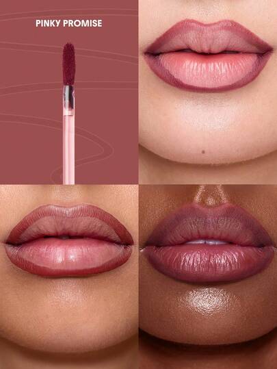 SHEGLAM Fall In Line محدد شفاه قابل للتقشير-Pinky Promise روج تنت أرواج علامة تجارية جمال مكياج ميكب مستحضرات تجميل للنساء الفتيات مثالي لفصل الشتاء الربيع مثالي ل- Y2K أزياء أنيقة رمضان هدية حفلة جاهز أفضل لون