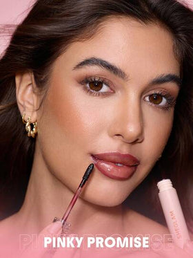 SHEGLAM Fall In Line محدد شفاه قابل للتقشير-Pinky Promise روج تنت أرواج علامة تجارية جمال مكياج ميكب مستحضرات تجميل للنساء الفتيات مثالي لفصل الشتاء الربيع مثالي ل- Y2K أزياء أنيقة رمضان هدية حفلة جاهز أفضل لون