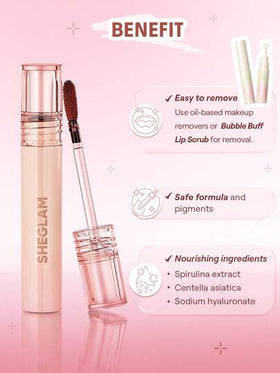 SHEGLAM Fall In Line محدد شفاه قابل للتقشير-Pinky Promise روج تنت أرواج علامة تجارية جمال مكياج ميكب مستحضرات تجميل للنساء الفتيات مثالي لفصل الشتاء الربيع مثالي ل- Y2K أزياء أنيقة رمضان هدية حفلة جاهز أفضل لون