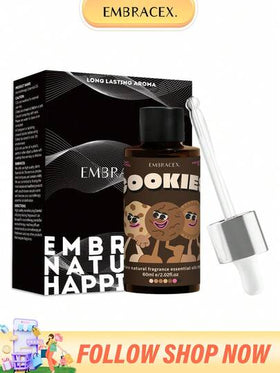EMBRACEX. زيت عطري بعبوة كرويّة 10مل+60مل+10مل برائحة البسكويت، زيت معطّر، ديكور المنزل، معطّر الهواء، يمكن استخدامه لصنع شموع معطّرة، هدية عيد