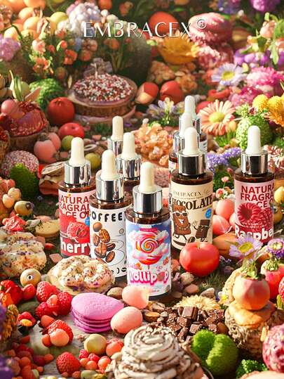 EMBRACEX. زيت عطري بعبوة كرويّة 10مل+60مل+10مل برائحة البسكويت، زيت معطّر، ديكور المنزل، معطّر الهواء، يمكن استخدامه لصنع شموع معطّرة، هدية عيد