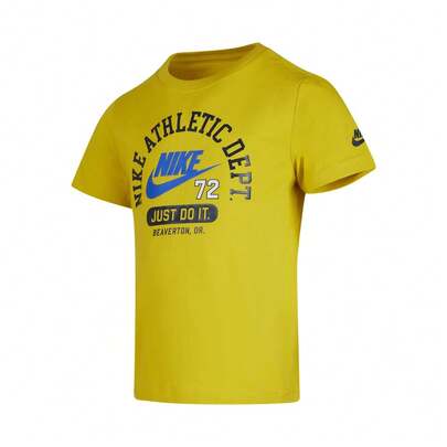 Nike قميص تي شيرت قصير الأكمام للأولاد، تي شيرت قصير بدون طوق مصنوع من الجيرسيه TNY2532019PS-001