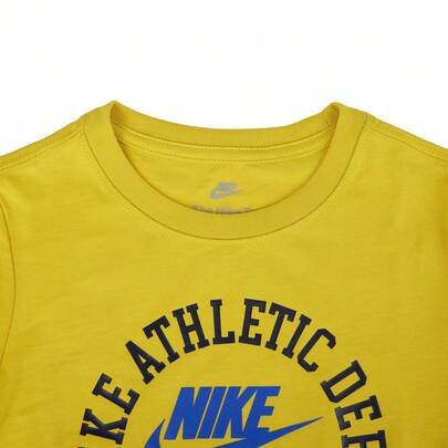 Nike قميص تي شيرت قصير الأكمام للأولاد، تي شيرت قصير بدون طوق مصنوع من الجيرسيه TNY2532019PS-001