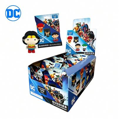 Warner Bros لعبة ألعاب الشخصيات المجسمة المرخصة رسميًا من DC بصندوق أعمى من البي في سي، شخصيات قابلة للجمع ثلاثية الأبعاد لباتمان وسوبرمان والجوكر وهارلي كوين، ديكور المنزل وتماثيل الأكشن 1 قطعة من وارنر بروس