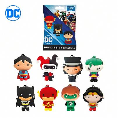 Warner Bros لعبة ألعاب الشخصيات المجسمة المرخصة رسميًا من DC بصندوق أعمى من البي في سي، شخصيات قابلة للجمع ثلاثية الأبعاد لباتمان وسوبرمان والجوكر وهارلي كوين، ديكور المنزل وتماثيل الأكشن 1 قطعة من وارنر بروس