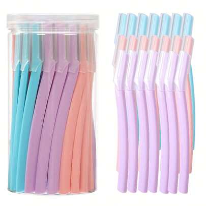 مجموعة 24/12/6 قطع ماكينة تشذيب الحواجب محمولة، ماكينة حلاقة الوجه، ماكينة إزالة الحواجب، شفرات ماكينة حلاقة، أدوات مكياج