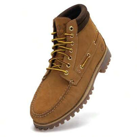 Timberland بوت رياضي كاجوال بسيط للارتداء اليومي، بوت رجالي نصف طويل من النوبوك القمحي، رمز المنتج: A2N4C754