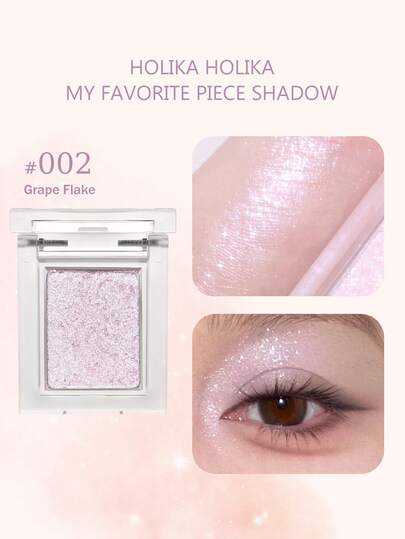 HOLIKA HOLIKA ظلال العيون المفضلة لدي ذات البريق، 002 فتات العنب، ملمس مسحوق خفيف الوزن، مدمج بسلاسة، لون دائم، بحجم جيب، تطبيق بأطراف الأصابع، لا يتكتل، إعادة لمسه في أي وقت، ضروري للسفر، فعال في تقليل التورم، مكياج بسيط في 5 دقائق، مستحضرات تجميل كورية،