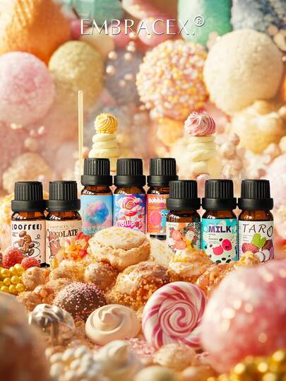 EMBRACEX. زيت عطري بعطر القطن الحلو 10مل، قطعتان/قطعة واحدة، ديكور المنزل، يمكن استخدامه لصنع شموع معطرة، مرطبات الهواء/موزعات العطور، عطر داخلي، هدية عيد