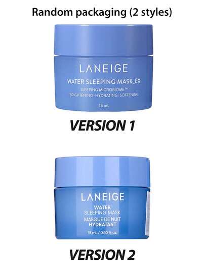 Laneige قناع النوم المائي [ميني] من لانيج 15مل*3/45مل / مُنير، مرطب، ناعم / قناع نوم كوري يرطب البشرة بعمق طوال الليل ويعيد إشراقتها. الصيغة الجلاتينية الخفيفة والمنعشة تهدئ البشرة برفق وتحافظ على الرطوبة لشعور خفيف ومريح. [تغليف عشوائي (نمطان)]
