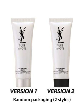 Yves Saint Laurent منظف رغوي تطهيري من سان لوران [حجم صغير] 30 مل / منظف كريمي رغوي / منظف رغوي ، منظف كريمي ، مناسب للبشرة العادية والدهنية والحساسة / إزالة المكياج ، غير مجفف ، تنقية المسام ، توحيد لون البشرة [تغليف عشوائي (نمطان)]