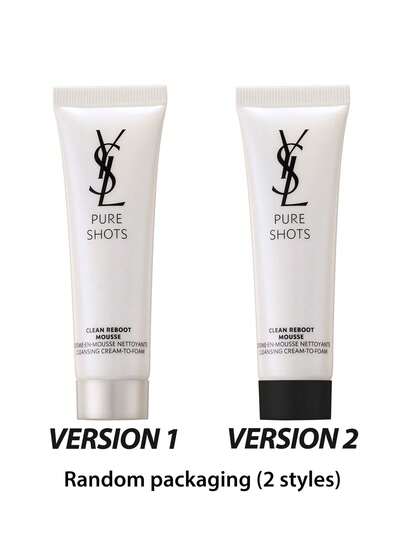 Yves Saint Laurent منظف رغوي تطهيري من سان لوران [حجم صغير] 30 مل / منظف كريمي رغوي / منظف رغوي ، منظف كريمي ، مناسب للبشرة العادية والدهنية والحساسة / إزالة المكياج ، غير مجفف ، تنقية المسام ، توحيد لون البشرة [تغليف عشوائي (نمطان)]