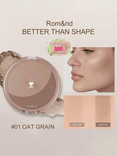 Rom&nd رومان بيتر ذان شيب 01 أوتميل، كريم إخفاء بنسيج رغوي، نحت وتنعيم، قابل للتراكم، تنحيت ثلاثي الأبعاد، مناسب للبشرة الجافة، متعدد الاستخدامات للأنف والخدود والخط الشعري، تصميم علبة مغناطيسي، دليل شدة اللون، نحت لمدة 5 دقائق، مستحضرات تجميل كورية، 9.5