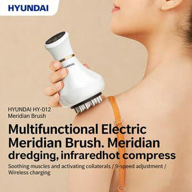 HYUNDAI فرشاة ميريديان HY-012: وظيفة تدليك كهربائي، لاسلكية ومحمولة، واجهة من النوع C، علاج بالاهتزاز من 9 مستويات، تدليك الأنسجة العميقة، مناسبة للرقبة والكتفين والظهر والذراعين والساقين.