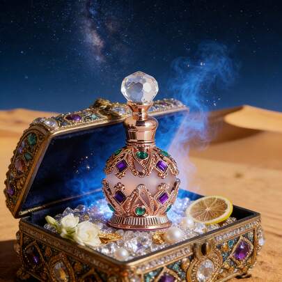 زيت عطر نسائي فاخر برائحة الياسمين الزهرية، كرة تدحرج خالية من الكحول، بطراز دبي/السعودي العربي الشرقي، تصميم زجاجة أنيق راقي، رائحة طبيعية وطازجة دائمة، تعزز السحر والأناقة، إعادة التطبيق محمولة، رائحة فريدة، هدية عيد موصى بها